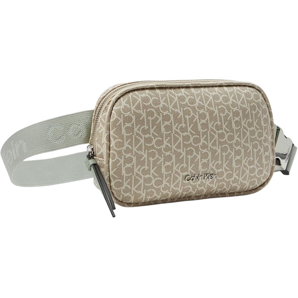Calvin Klein Chen Signature Belt Bag, featuring an Adjustable Strap Sandstone
